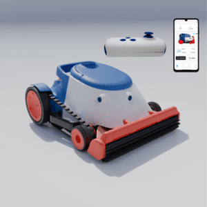 GT BOI cordless pool cleaning robot performing efficient pool cleaning with advanced AI navigation