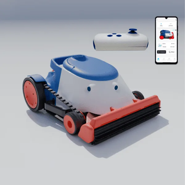 GT BOI cordless pool cleaning robot performing efficient pool cleaning with advanced AI navigation